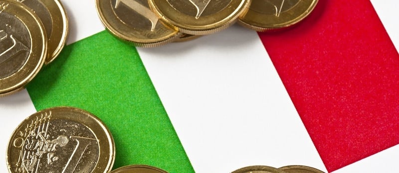 monnaie et drapeau Italiens