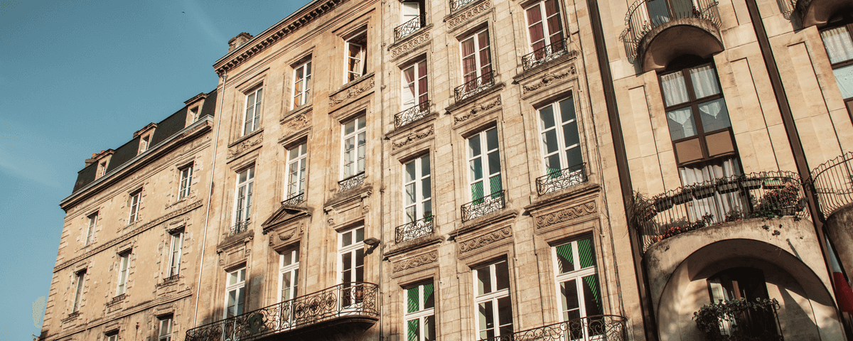 Architecture français typique à Bordeaux