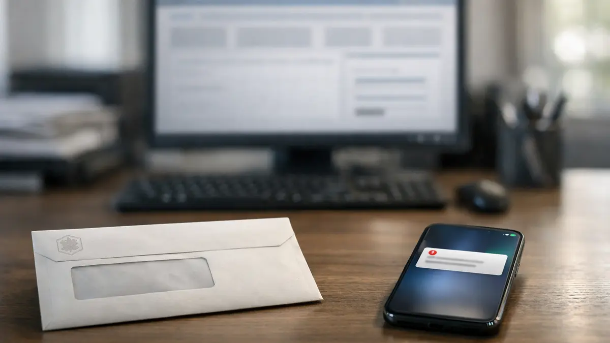 Ordinateur et smartphone symbolisant une alerte de sécurité bancaire