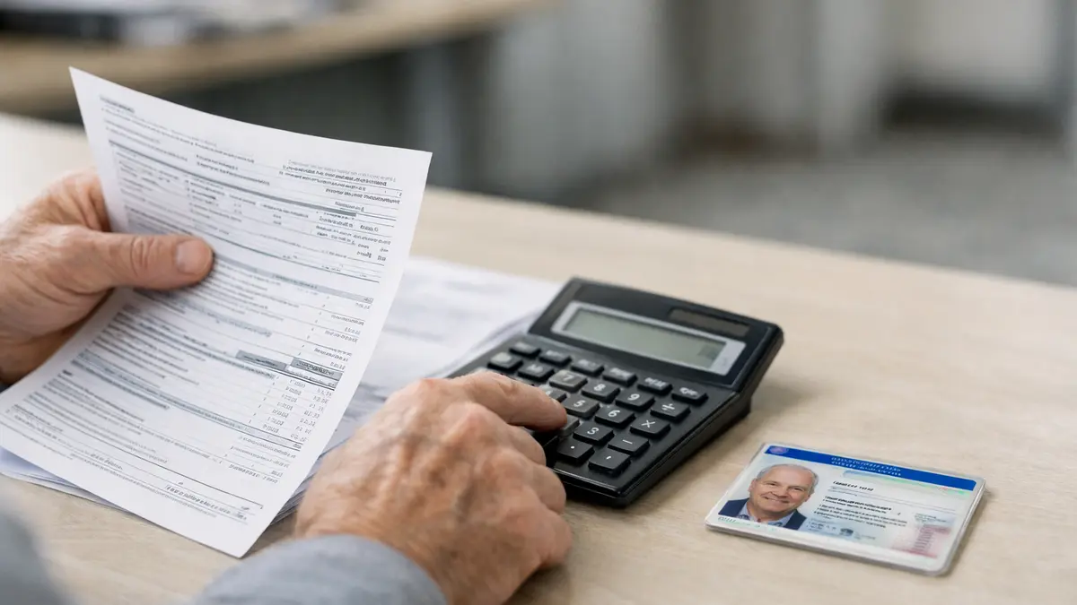 Déclaration d’impôts : un senior calcule son revenu imposable