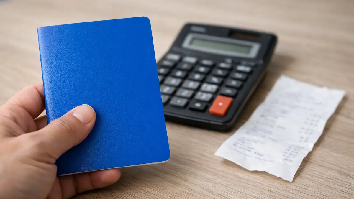 Livret d’épargne et calculatrice illustrant l’évolution des taux