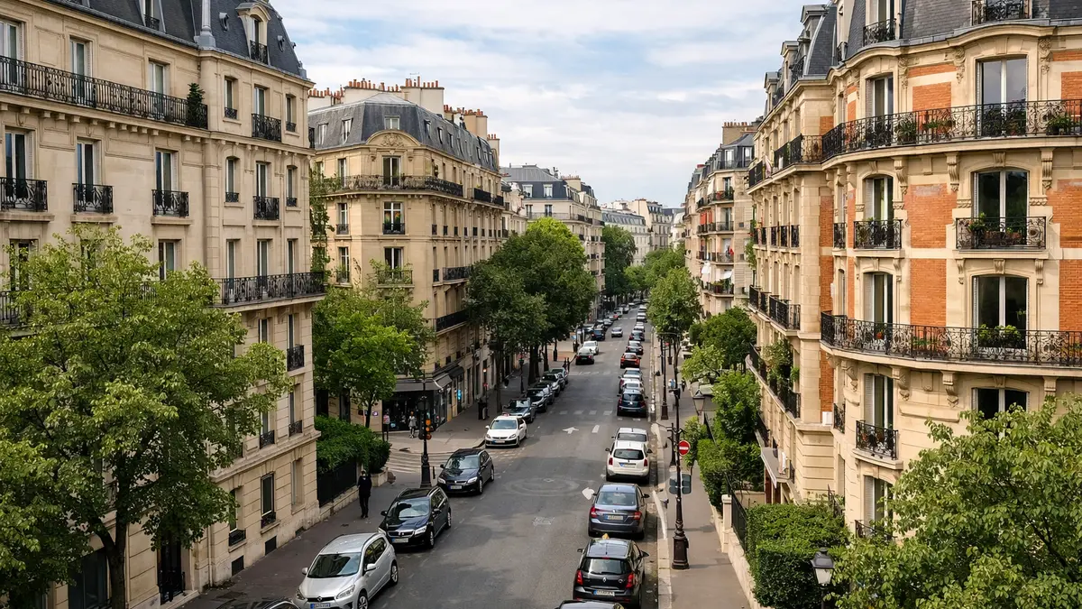 Rue résidentielle à Saint-Mandé, dans le Val-de-Marne