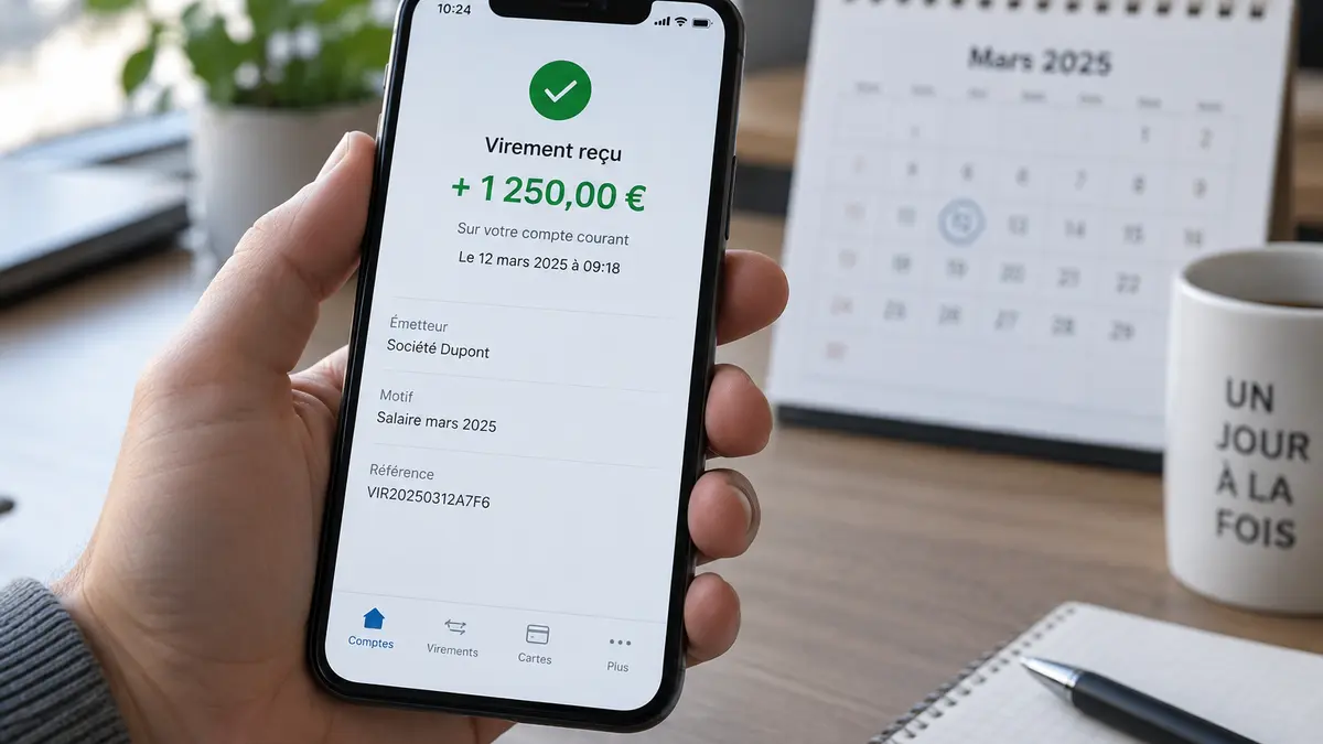Calendrier et notification de virement de retraite