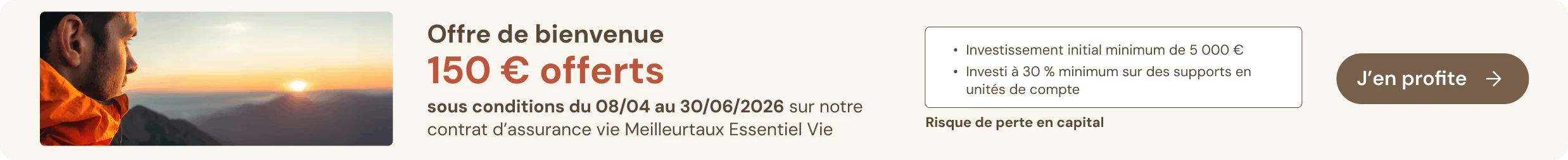 offre de bienvenue Essentiel Vie 2026