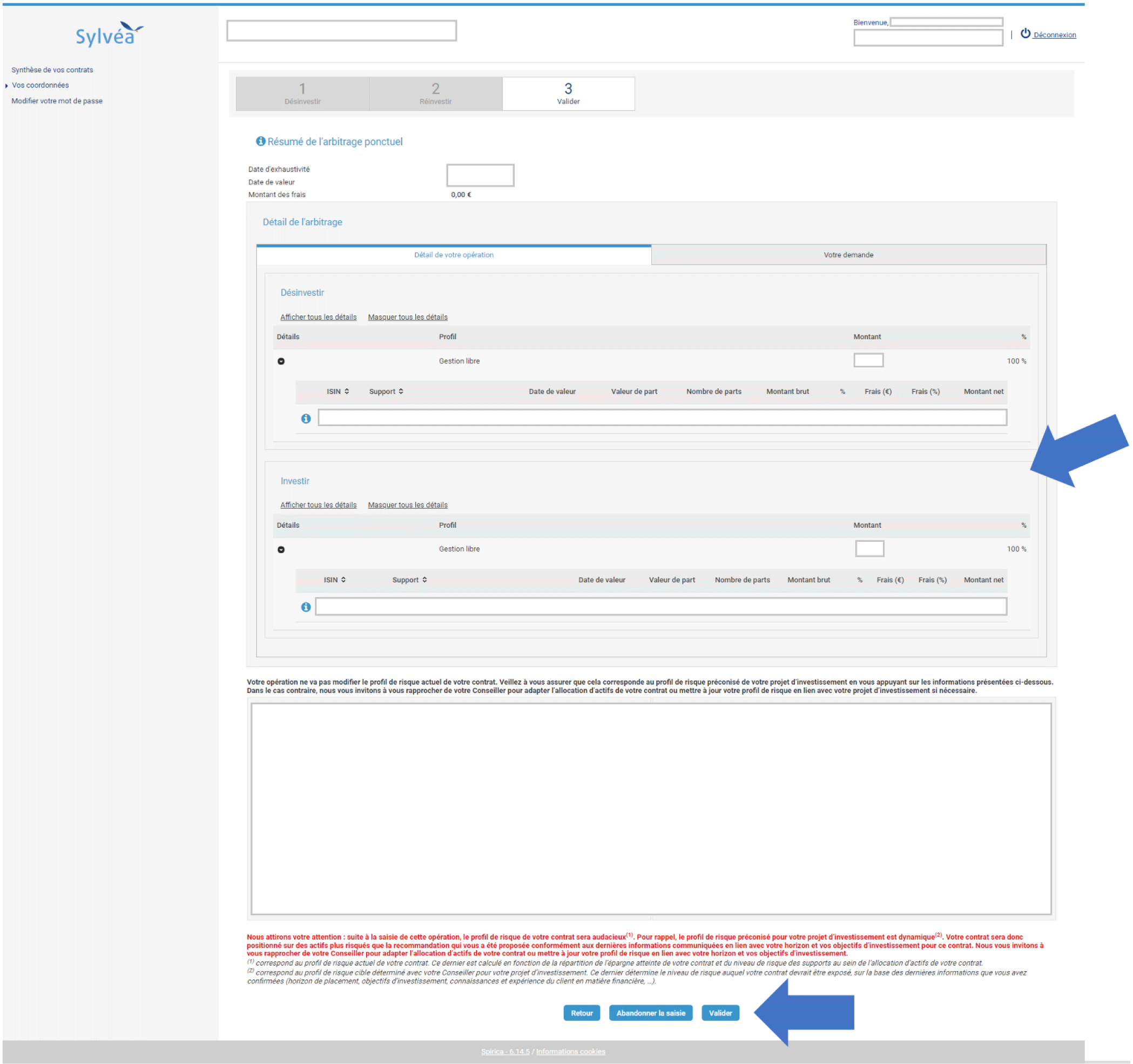 spirica arbitrage etape5