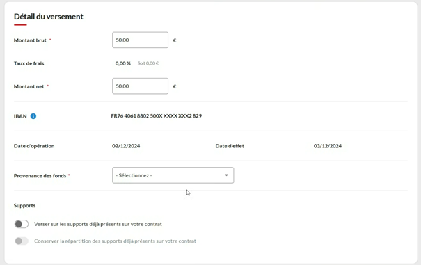 suravenir versement etape2
