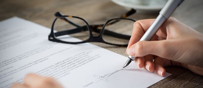 Signature du contrat d'assurance