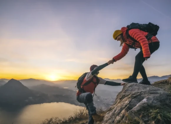 Randonneur en montagne